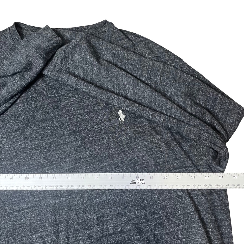 Polo Ralph Lauren T-Shirt Mens XL Gray Heather Long Sleeve Classic Fit Pony Logo - Picture 6 of 6